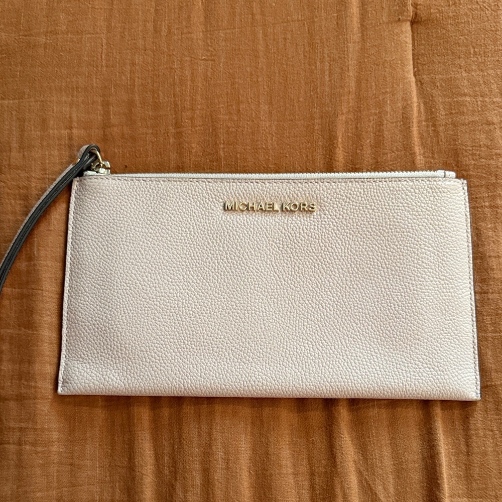 Michael Kors PINK Wristlet with Gold Details